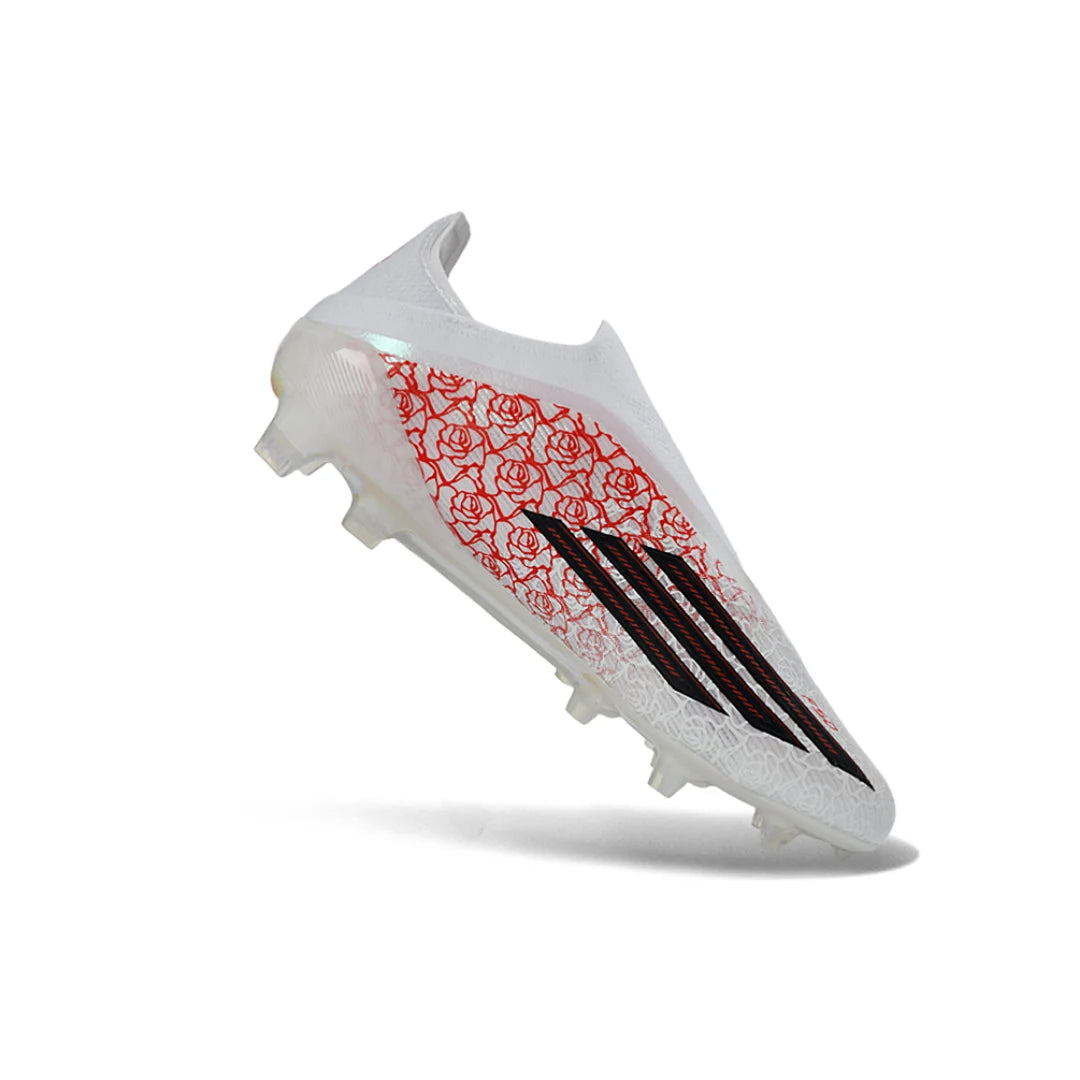 حذاء F50 بدون رباط Elite أبيض/أرجواني/أسود - FG