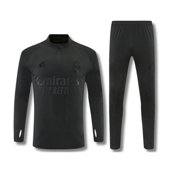 Kids Real Madrid Blackout Tracksuit 26/27