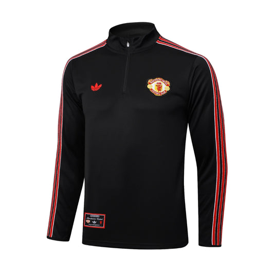 Manchester United Black/Red Tracksuit