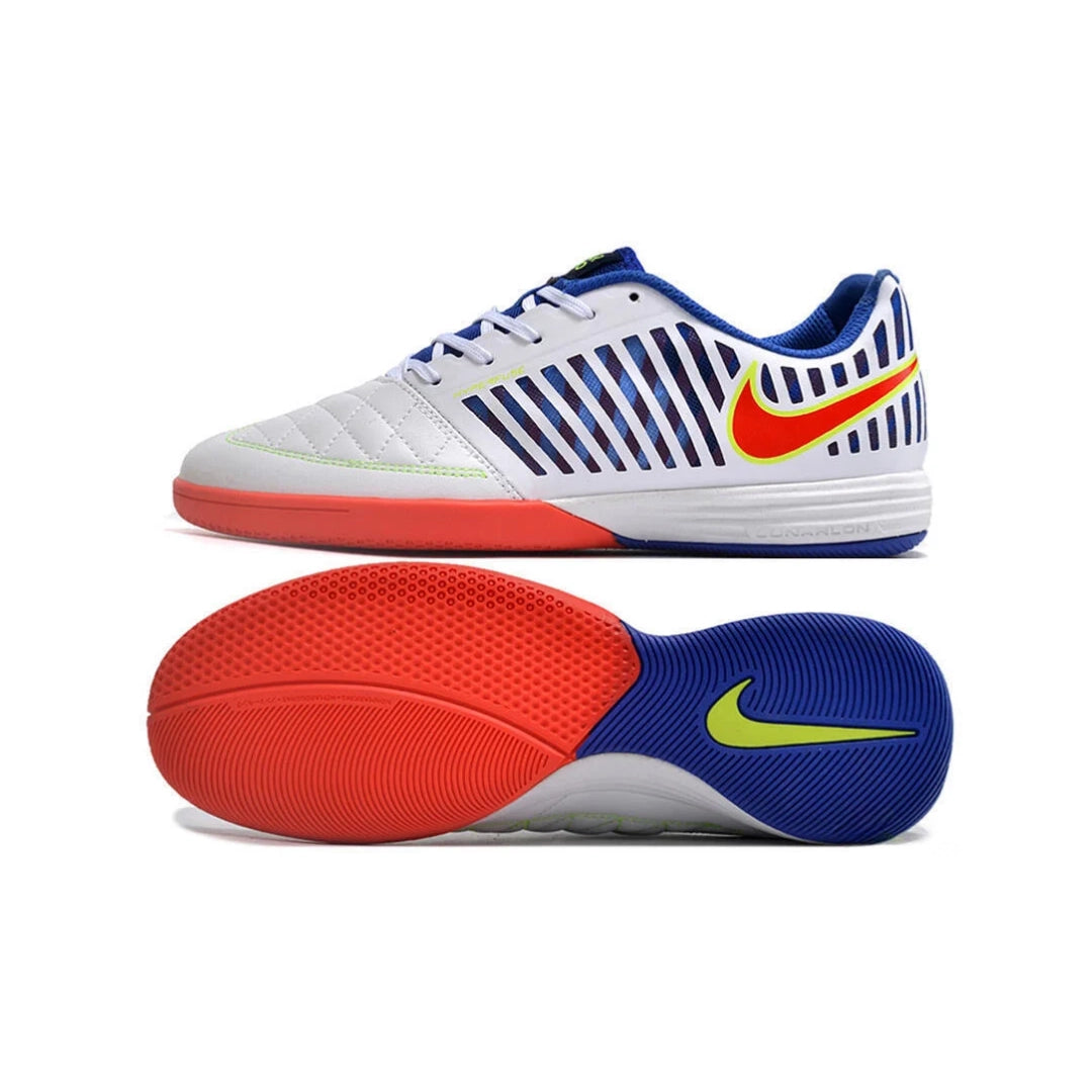 Lunar Gato 2 White/Blue Striped Futsal - IC