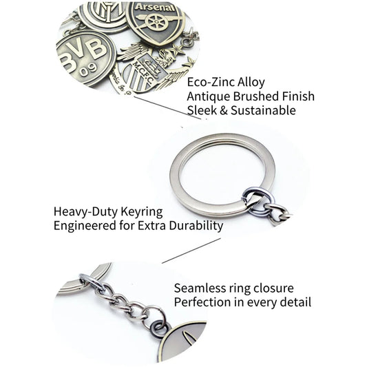 FC Barcelona Silver Keychain