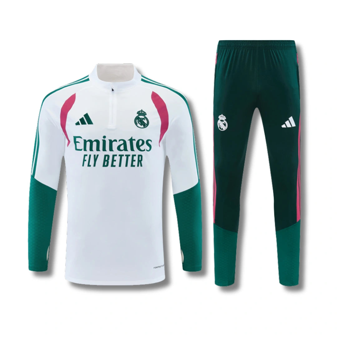 Real Madrid White/Olive Tracksuit 26/27