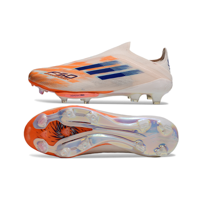 حذاء F50+ بدون أربطة Elite برتقالي/أبيض - FG