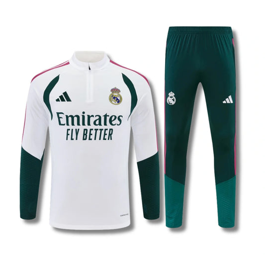 Kids Real Madrid White/Navy Tracksuit 26/27