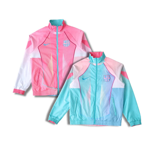 Barcelona Pink/Blue Reversible Windbreaker
