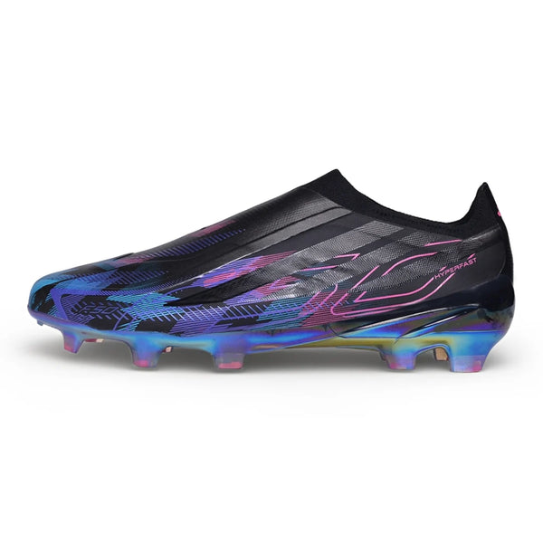 حذاء F50 بدون رباط Elite أبيض/أرجواني/أسود - FG