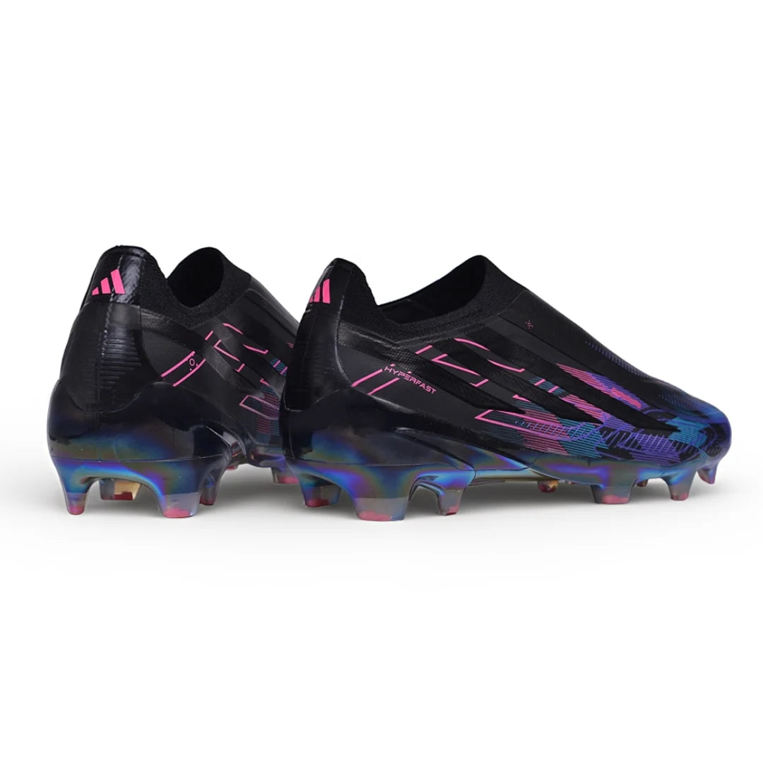 F50 Hyperfast Laceless Elite Black/Chrome - FG