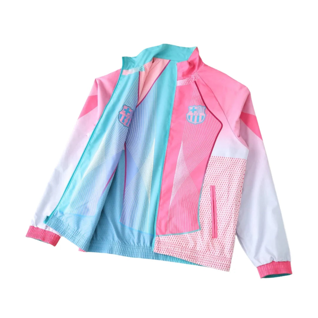 Barcelona Pink/Blue Reversible Windbreaker