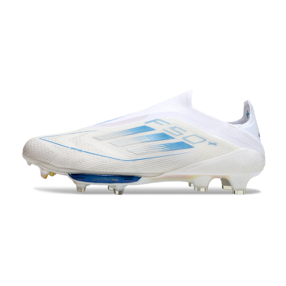 F50+ Laceless Elite White/Blue - FG