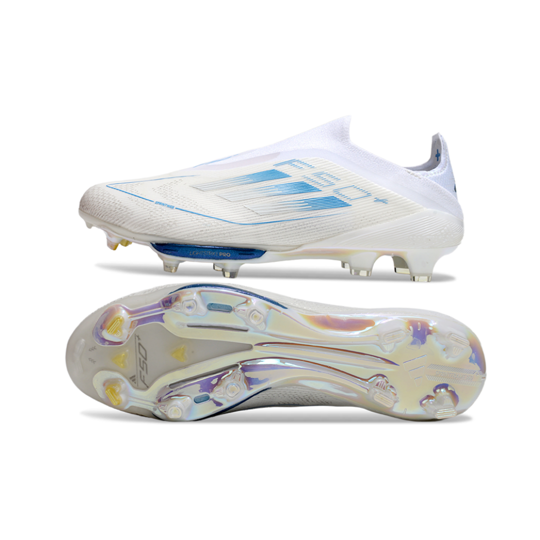F50+ Laceless Elite White/Blue - FG