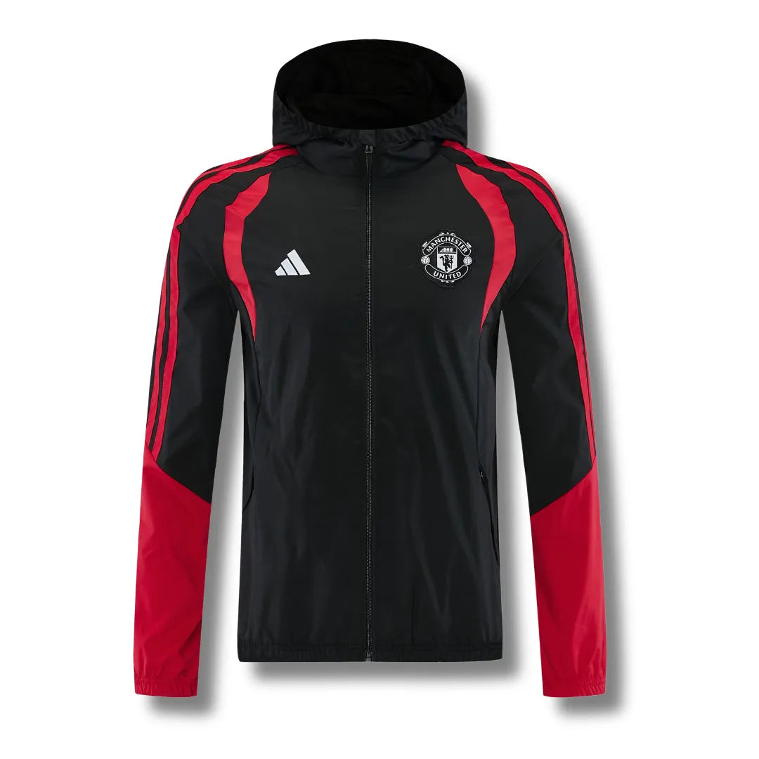 Manchester United Black Hooded Windbreaker 26/27