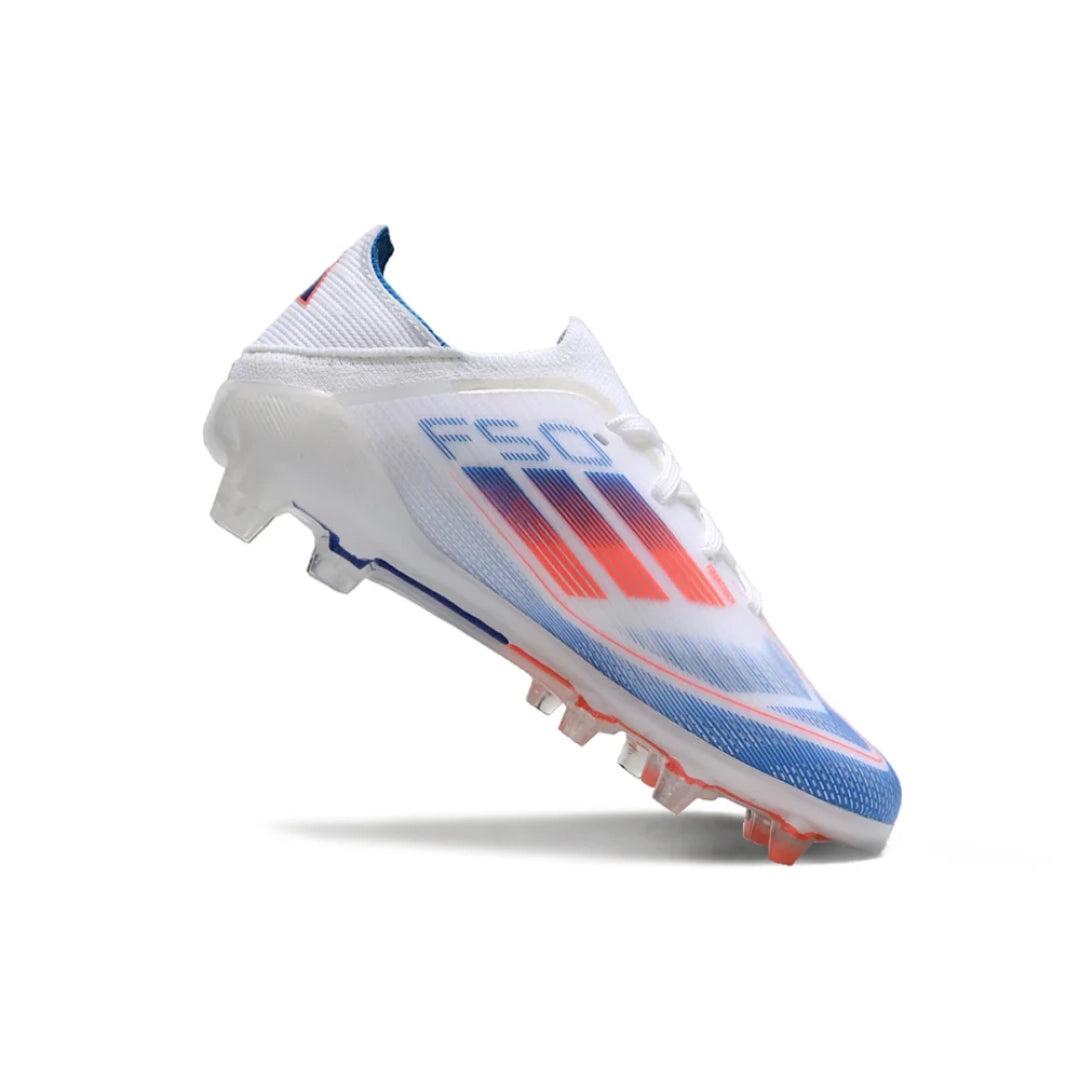 Kids F50 Elite White/Blue - FG