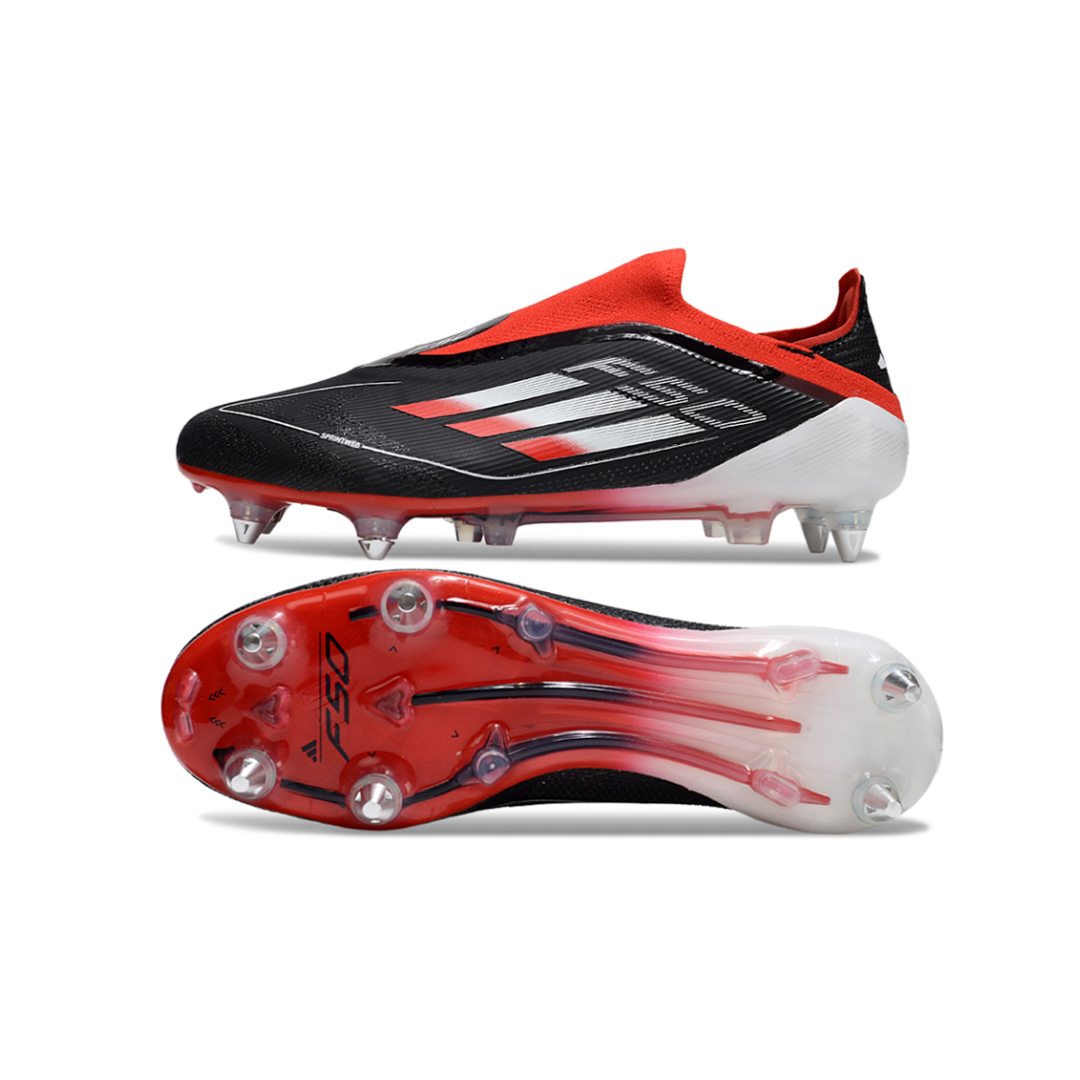 حذاء F50+ بدون أربطة Elite أسود/أحمر - FG