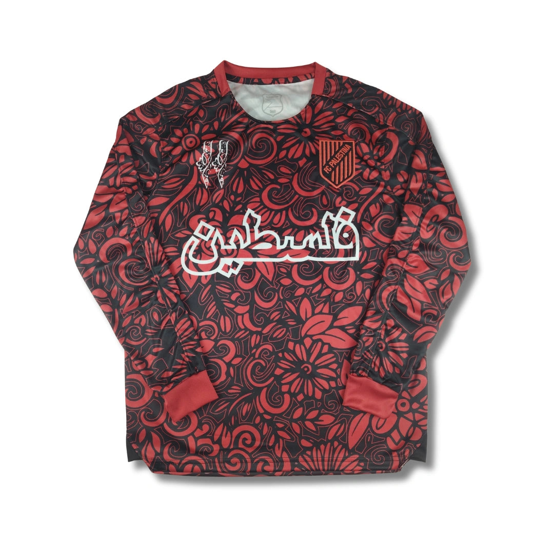 Palestine Red Floral Long Sleeve - Exclusive (Arabic) - My Store