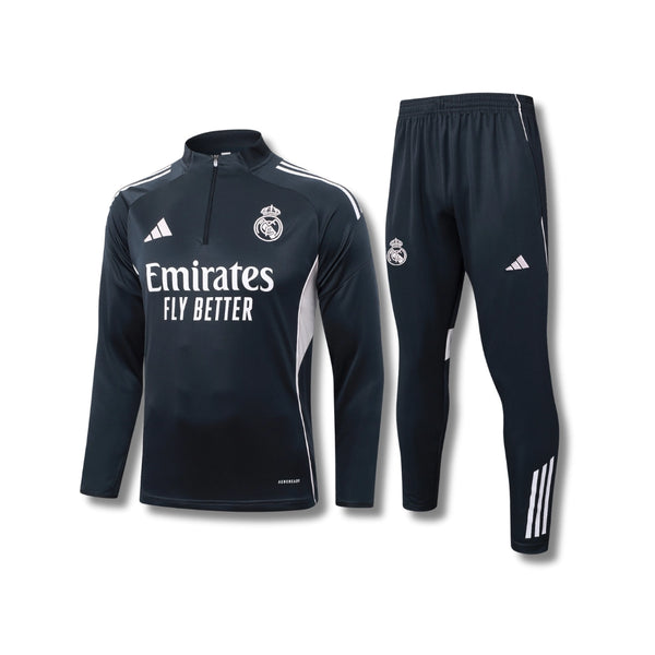 Kids Real Madrid Black/White Tracksuit