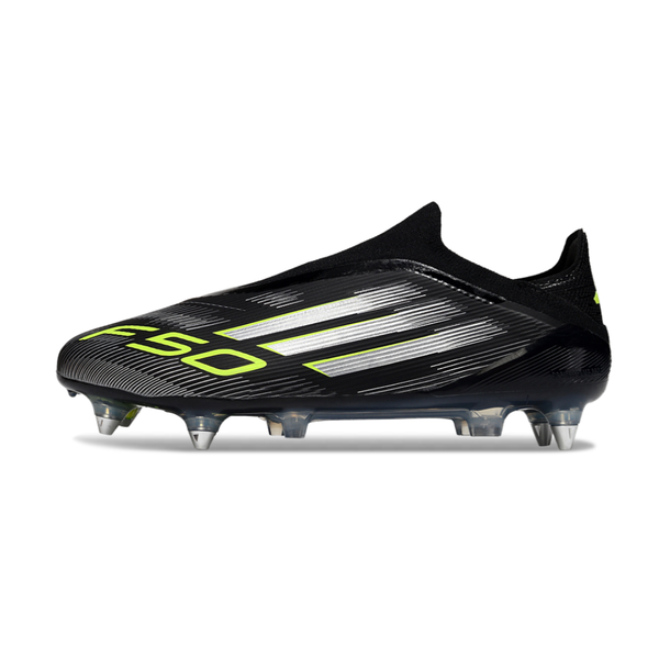 حذاء F50 بدون أربطة Elite أسود/فضي - FG