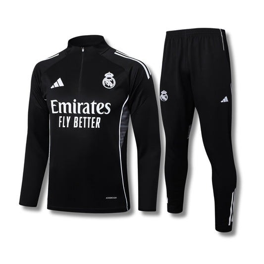 Real Madrid Black/White Tracksuit