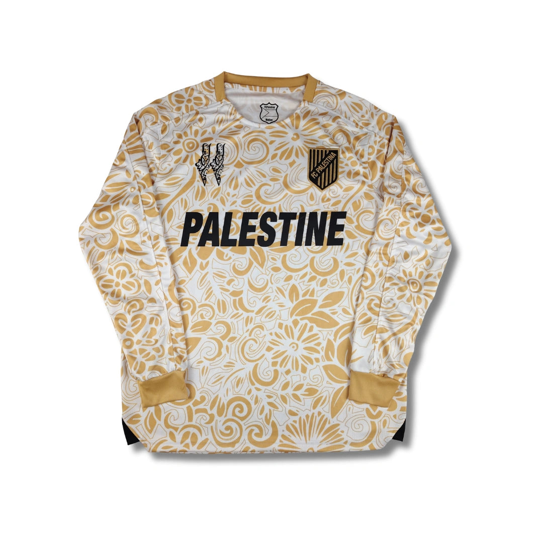 Palestine White Floral Long Sleeve - Exclusive (English)