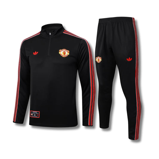 Manchester United Black/Red Tracksuit