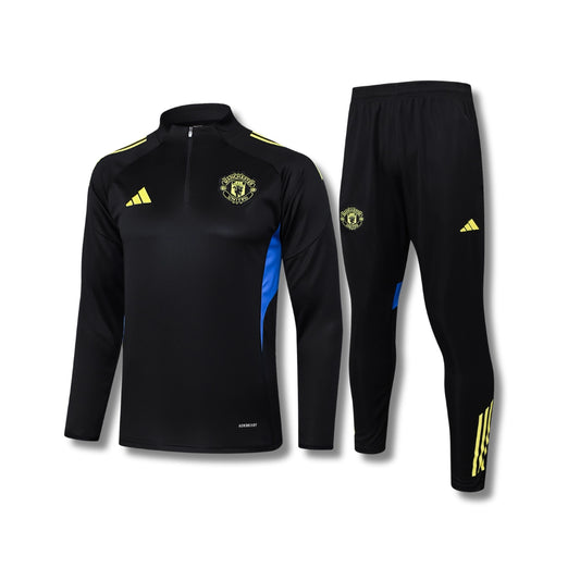 Manchester United Black/Neon Tracksuit