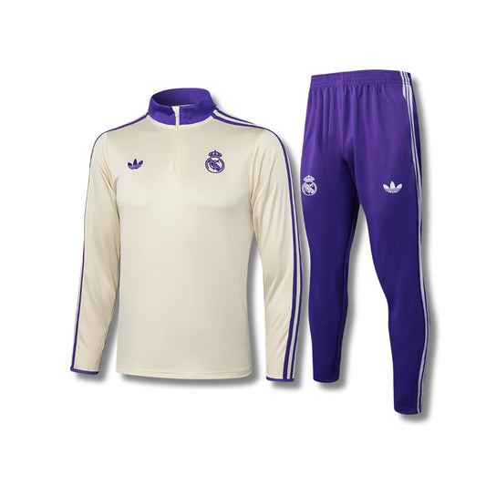 Real Madrid Cream/Purple Tracksuit