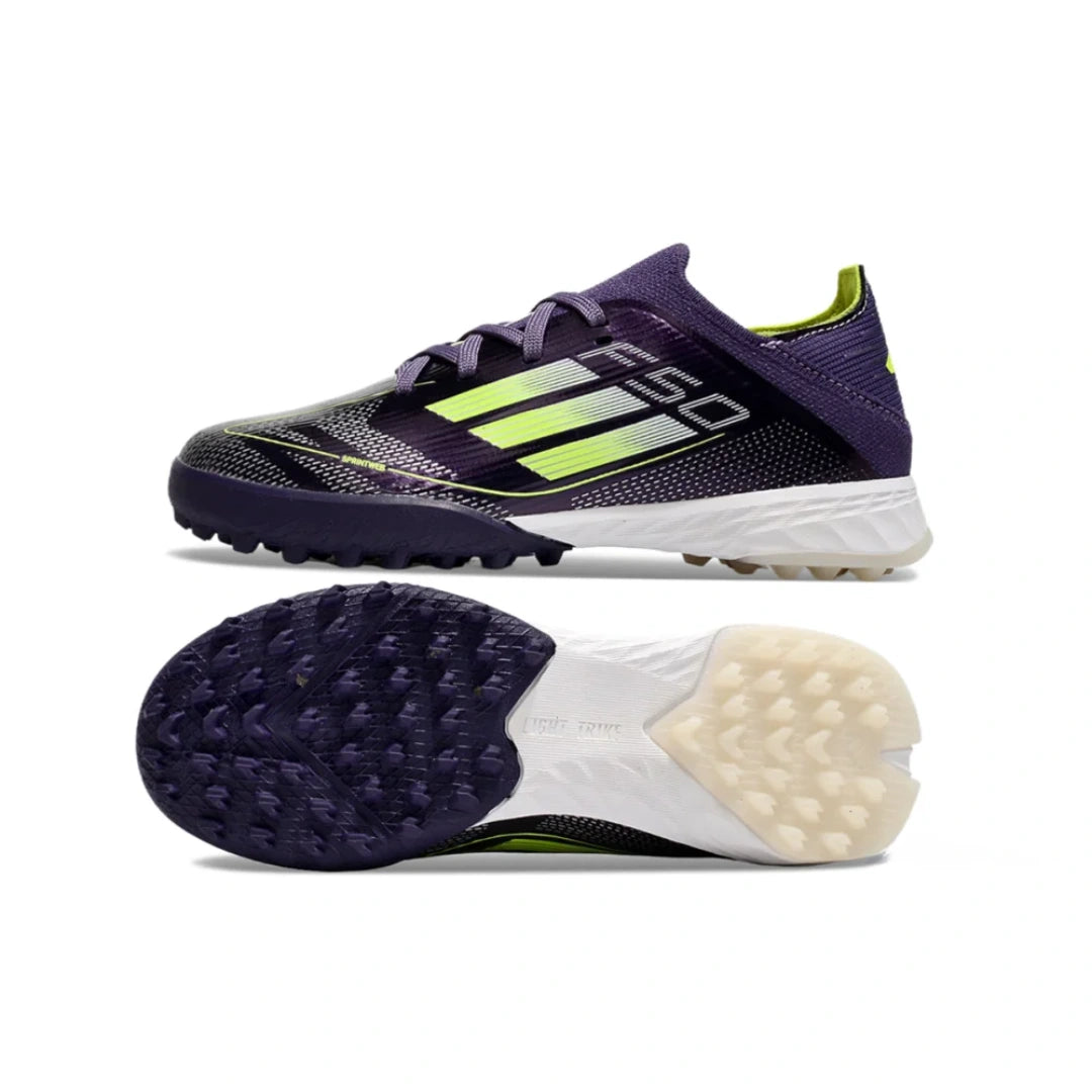 Kids F50 Elite Purple/Green - Turf
